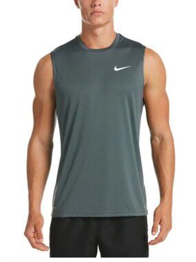 Nike Swim Sleeveless Hydroguard Rash Guard NESSA585-018 Mens L New with Tags